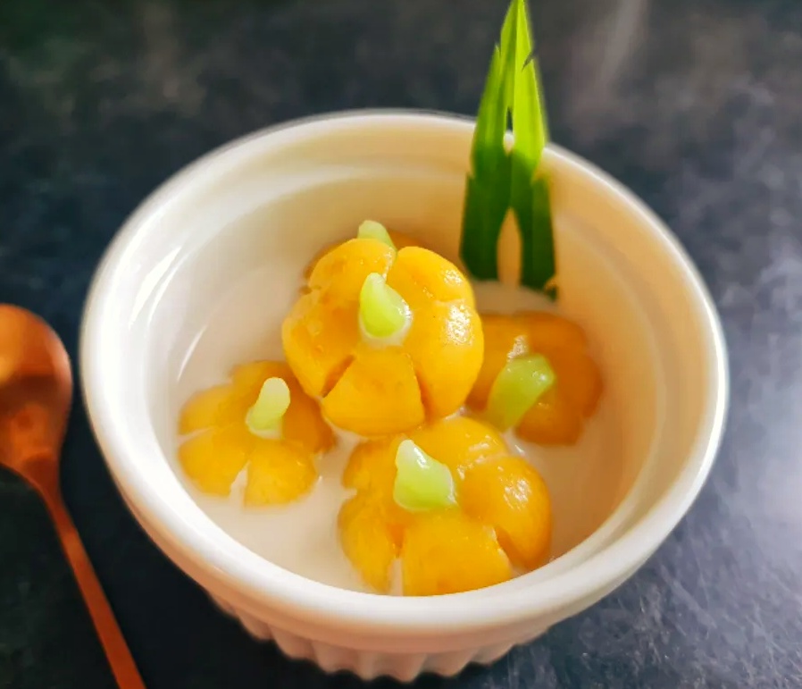 かぼちゃもち団子のココナツミルク煮