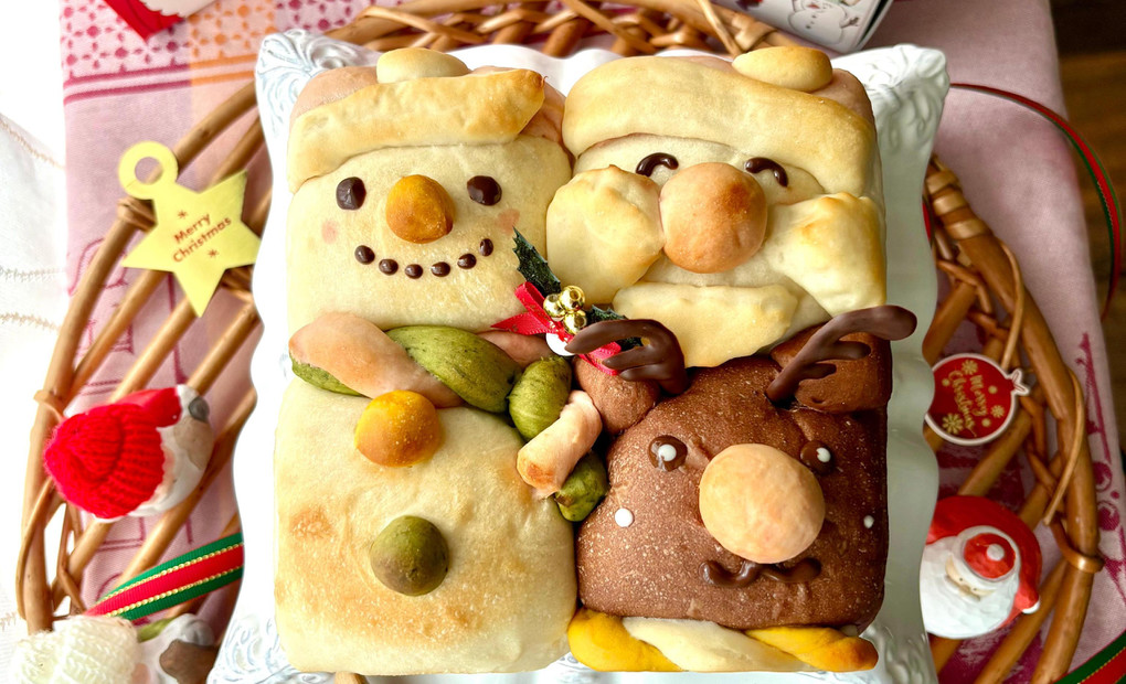 12月クリスマスレッスン【パン】『サンタトナカイスノーマンの