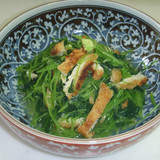 三つ葉とお揚げの塩ワサビ和え