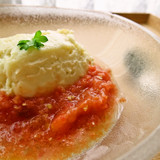 濃厚クリーム豆腐とシャリシャリトマトのすり流し