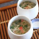 冬のあったかカニ玉春菊のスープ