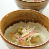 湯葉とアボカド、みょうがの冷製