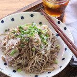 ツナと玉ねぎの冷やし蕎麦