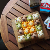 秋色クマさん達のちぎりパン
