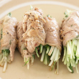 水菜の豚肉巻き　ほんのりエスニック風