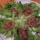 しょうがみりんde大根と豚ひき肉のレタス巻き