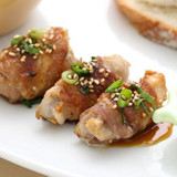 里芋の豚肉巻き甘辛生姜焼き