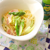 春野菜のレモンクリームパスタ