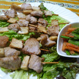 ヒレ肉とエリンギの串揚げ