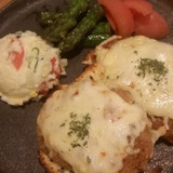 ヒレカツのチーズ焼き