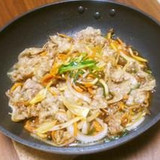 甘辛豚バラ野菜炒め