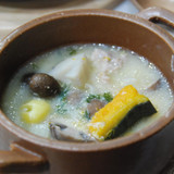 カボチャと根菜の豆乳スープ