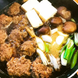 ミニハンバーグで すき焼き風 和な鍋