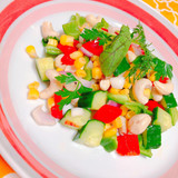 超時短！カラフル夏野菜と生カシューナッツのサラダ