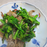 菜の花と豚肉炒め
