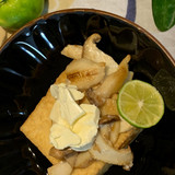 秋のひとさら　厚揚げとクリチ