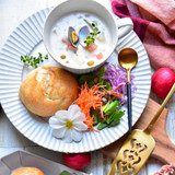 ひよこ豆の満足クラムチャウダー