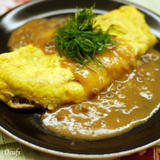 スパイシー豆のチーズオムレツ