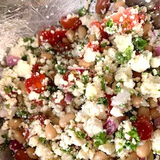 手作りカッテージチーズの豆サラダ