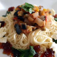 和風夏野菜の冷製パスタ