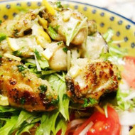 ココロを癒す　牡蠣の米粉焼き　パセリレモン風味