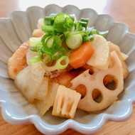 鶏肉と春野菜の甘酢あんかけ