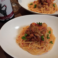 舞茸アラビアータパスタ
