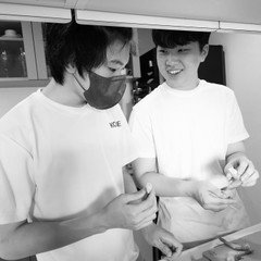 天ぷらの仕込み中です。