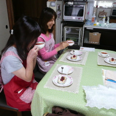二次発酵後は、私の作ったパンを試食していただきます。