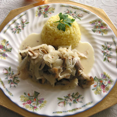 2011クリスマスメニュー「チキンのキノコクリーム煮」♪