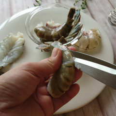 海老を使ったレッスン