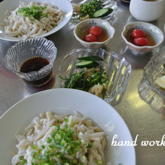 初夏のうどん作り