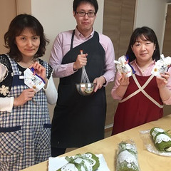 抹茶のロールケーキを作りました！