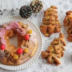 スイーツリース＆バジルのクリスマスツリーパン