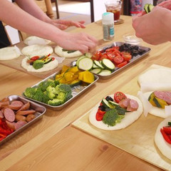 6月は色とりどりのフォカッチャを作成♪