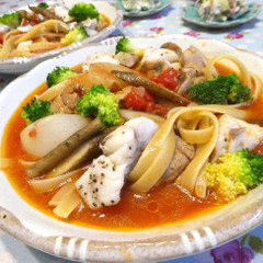トマトスープパスタ