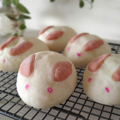 米粉の白うさぎパン