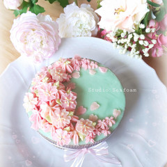 桜のフラワーケーキ🌸レッスンサンプルです❣️