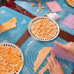 子ども達が作ったファルファッレというパスタです。