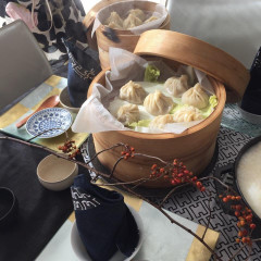 小籠包の皮も手つくりして蒸し上げました　