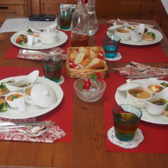 クリスマス限定、前菜試食タイム