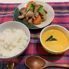 南瓜ポタージュもハンディブレンダーなら簡単にできました。