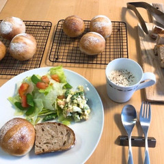 ご試食の一例です。講師の作ったパンをお召し上がりください。