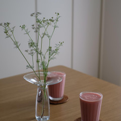 ウエルカムドリンクを飲むながらお料理にまつわるお話を。
