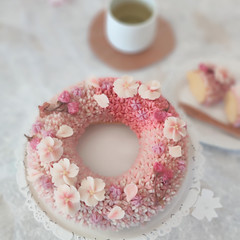 春のリースケーキ　生徒さま作品