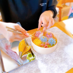 お花絞りのレッスンはあんこ、バタークリームなど種類あります
