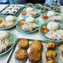夏の恒例イベントレッスン、月餅と海南鶏飯