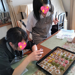 多肉クッキー。仲良し姉妹でご参加。