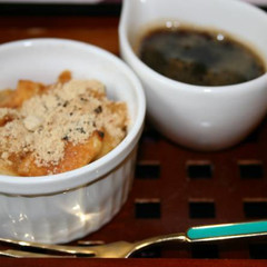 焼くず餅？～バナナと黒蜜とともに