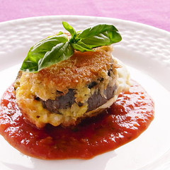 なすのモッツァレラはさみ焼き